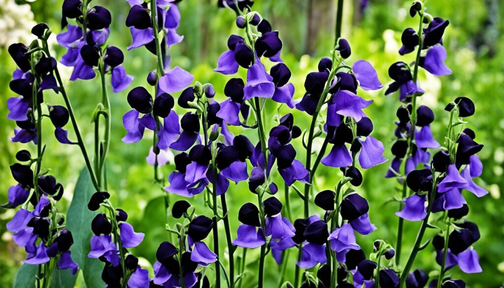 Black sweet peas