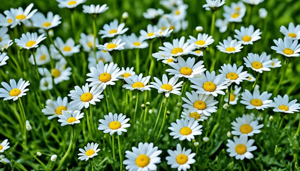 Daisies in a garden