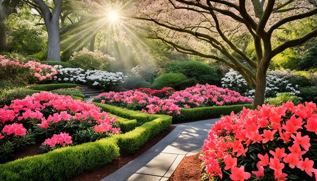 Fragrant azalea flowers