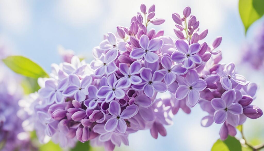 Fragrant lilac flowers