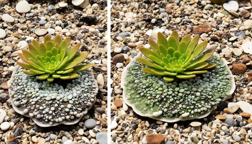 Lithops gracilidelineata dormancy and growth cycle