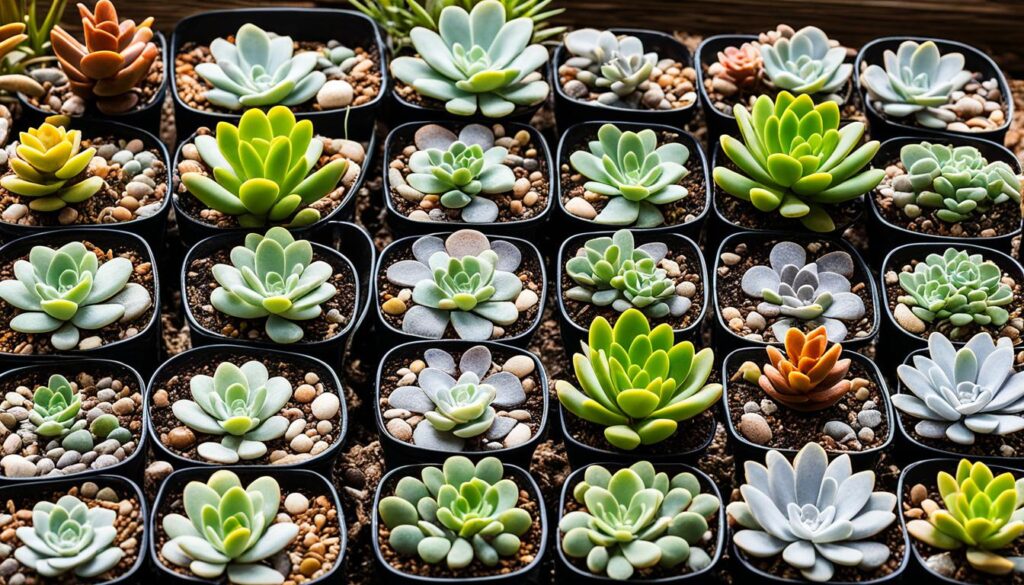 Lithops in different light conditions