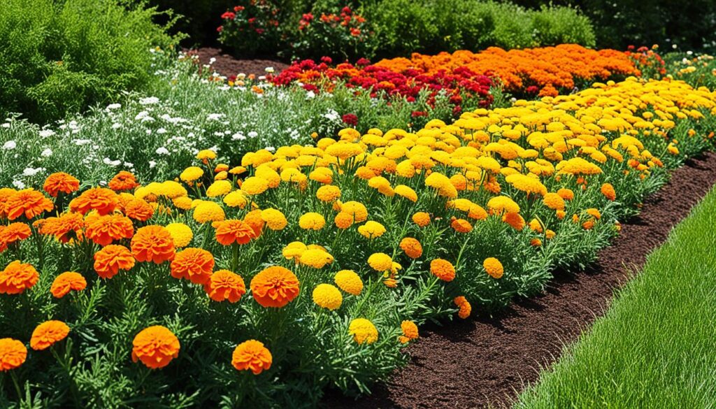 Marigold benefits in pest deterrent and companion planting