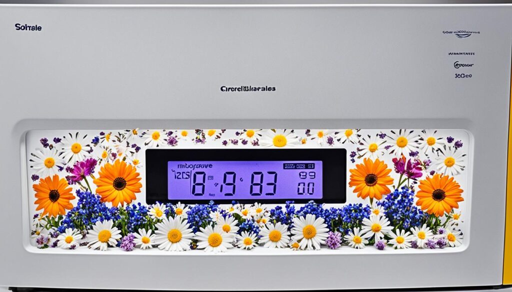 Microwave drying flowers