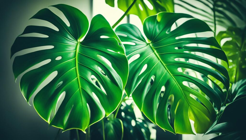 Monstera plant in bright indirect light