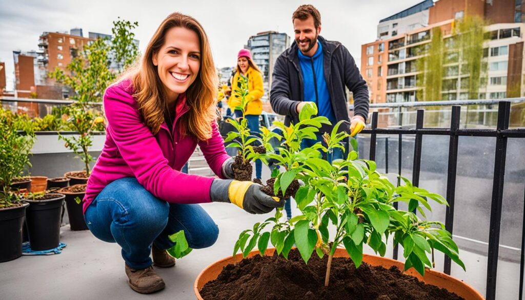 Planting container fruit trees