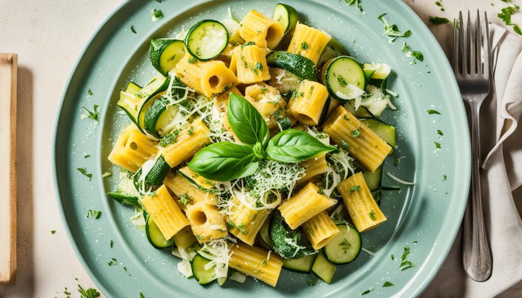 Rigatoni with Zucchini Pistou