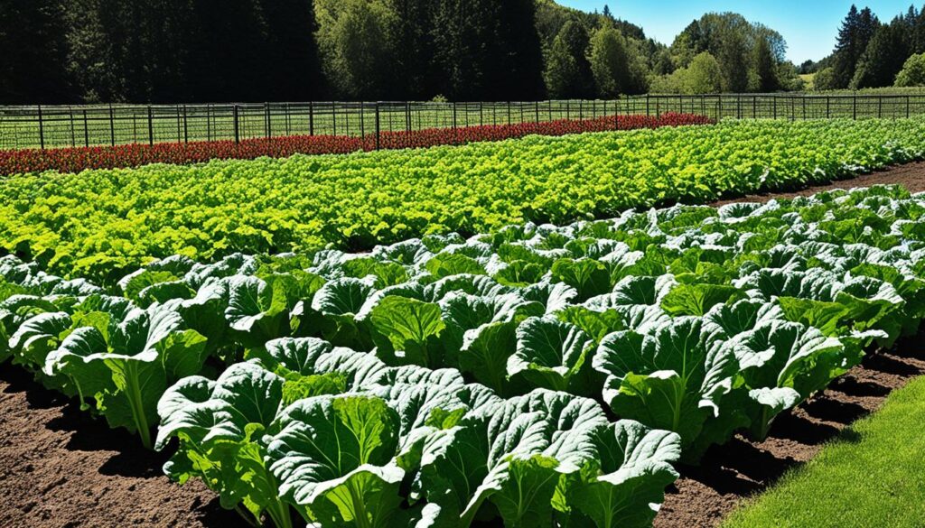 Silverbeet growing in a garden