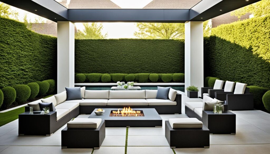 Symmetrical patio design