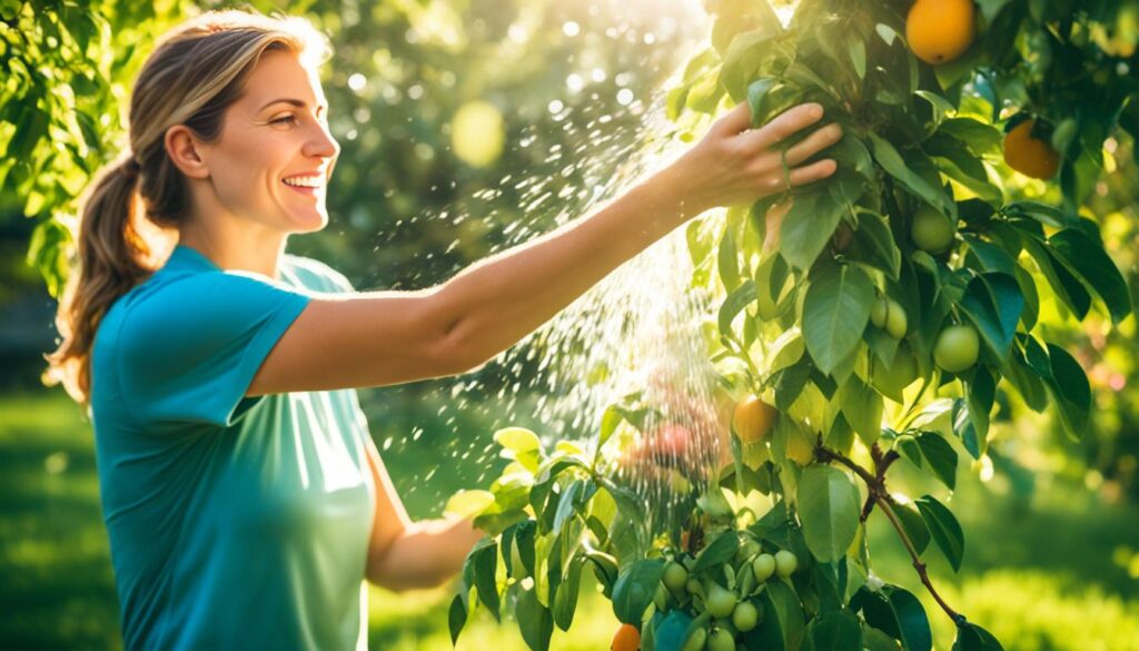 Watering Fruit Trees