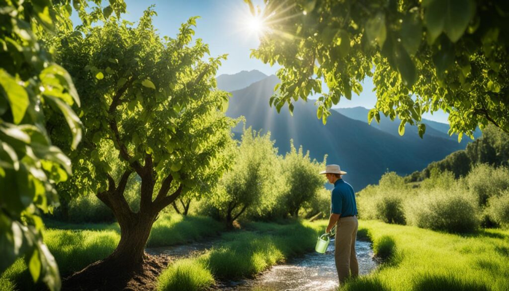 Watering Mature Fruit Trees