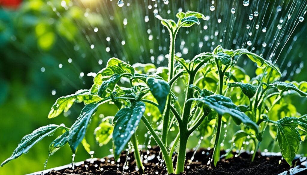 Watering Tomatoes