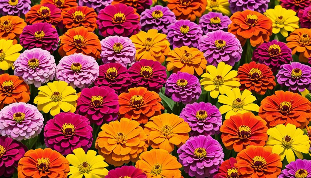 Zinnia color varieties