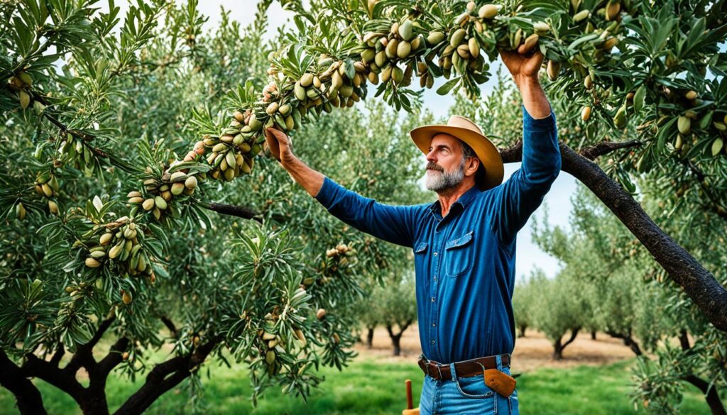 almond harvesting