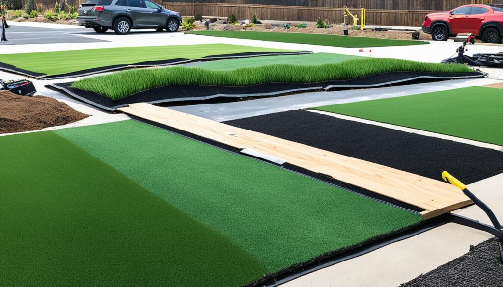 artificial grass installation