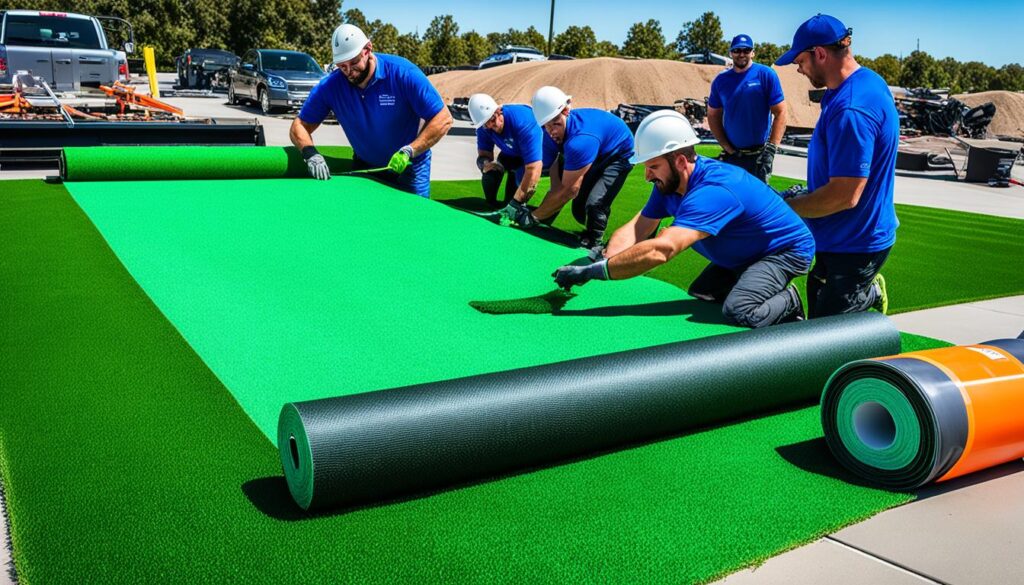 artificial grass installation