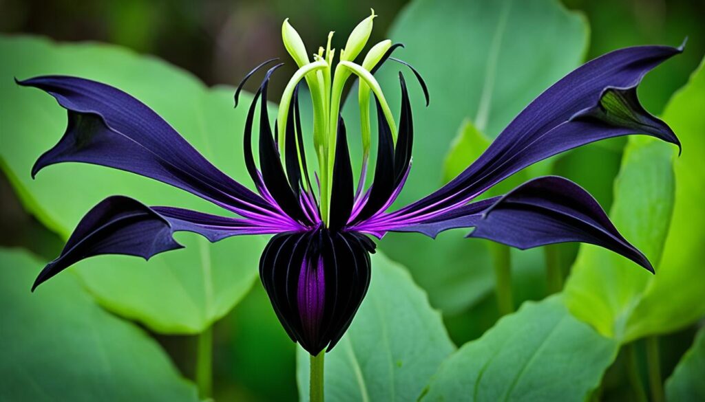 black bat flower