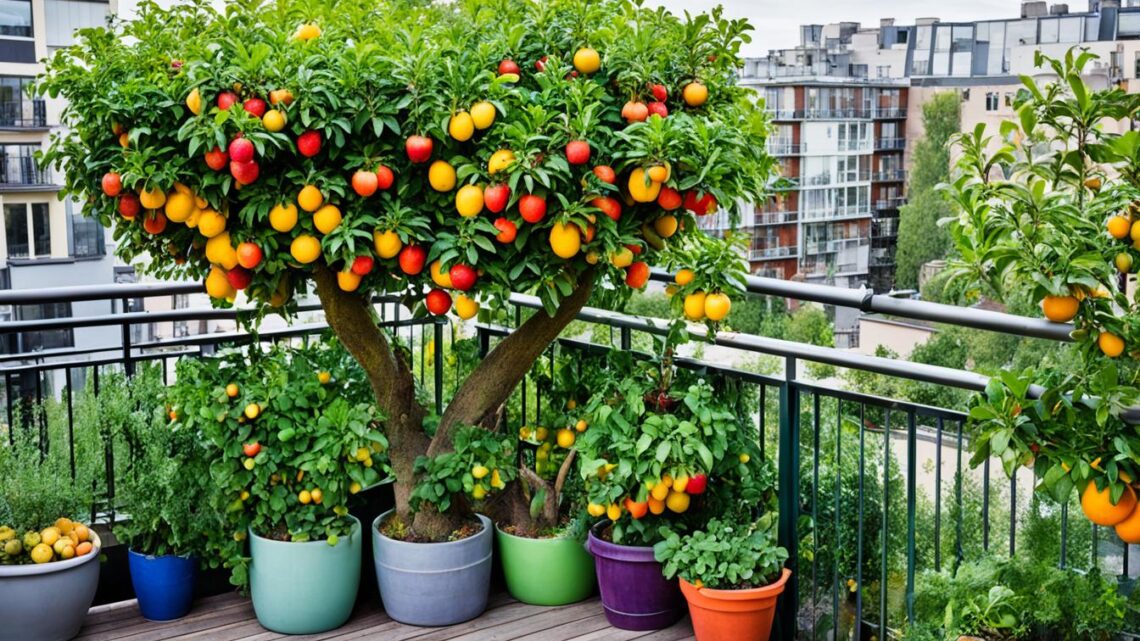 container fruit trees