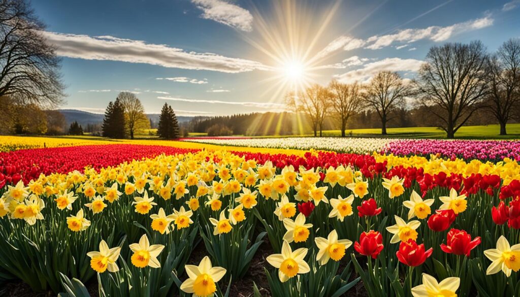 daffodils and tulips