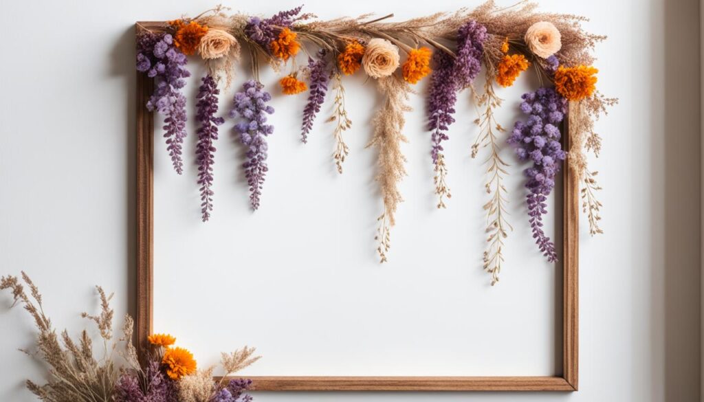 displaying dried flowers