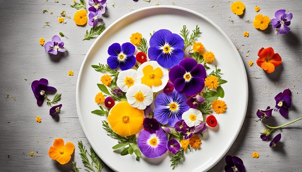 edible flower garnishes