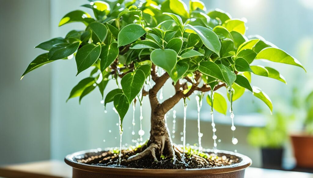 ficus bonsai watering schedule