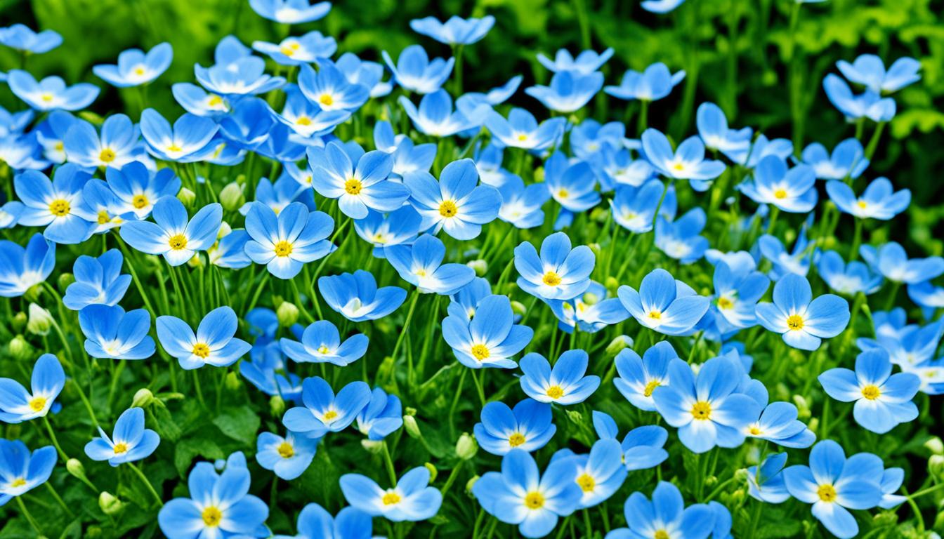 flowers blue and white