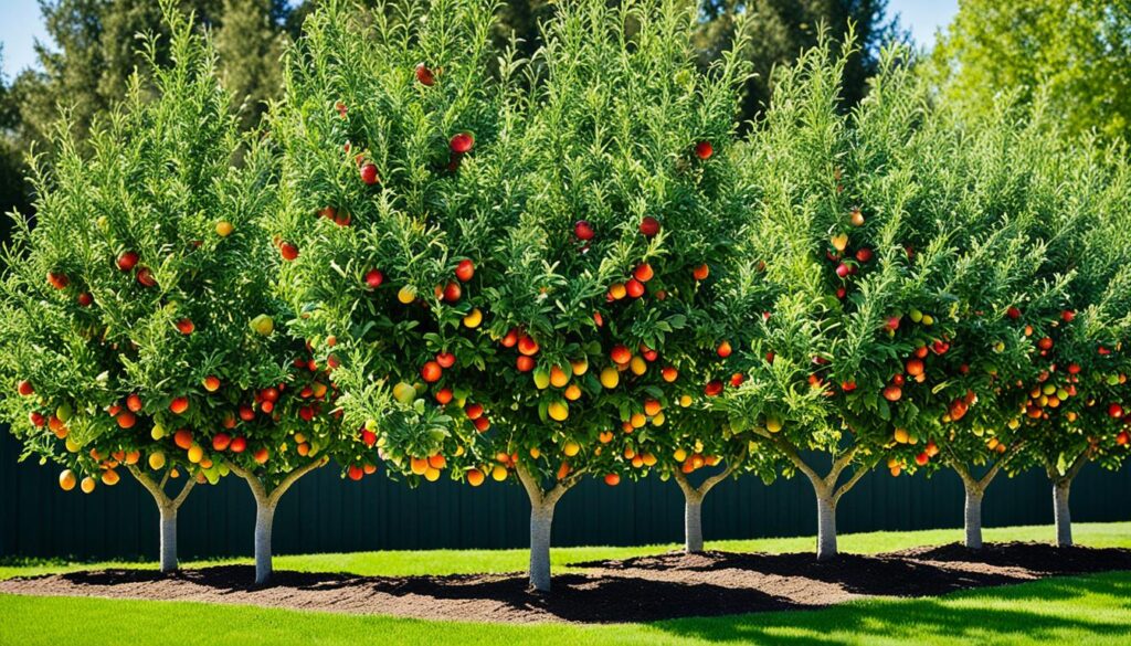 fruit tree spacing