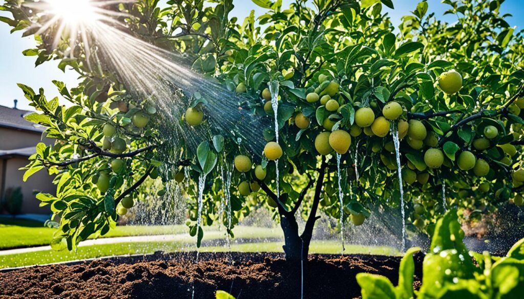 fruit tree watering