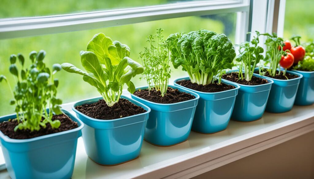 growing vegetables in pots