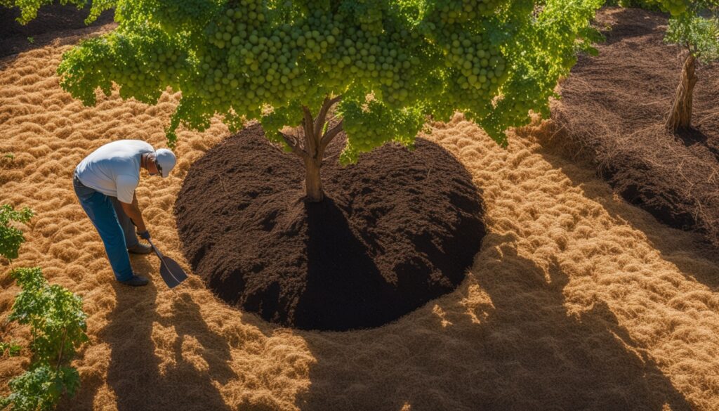 mulching fruit trees