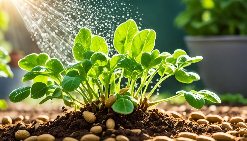 peanut watering