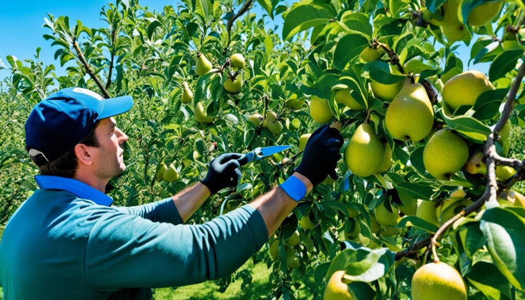 pear harvesting techniques