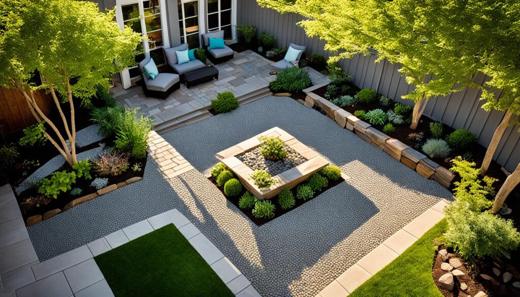 pebble paving