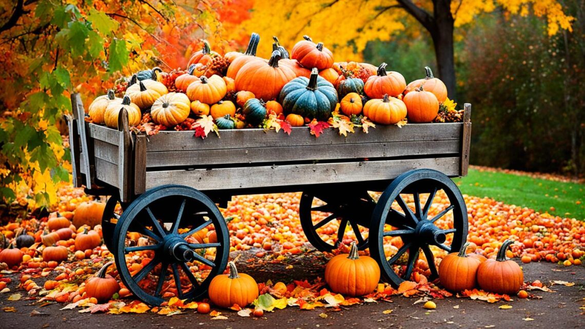 picking pumpkins