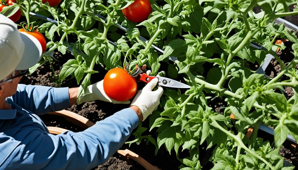 pruning tomato plants