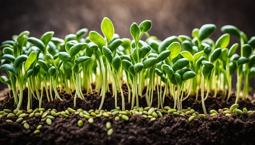 sprouted beans and seeds