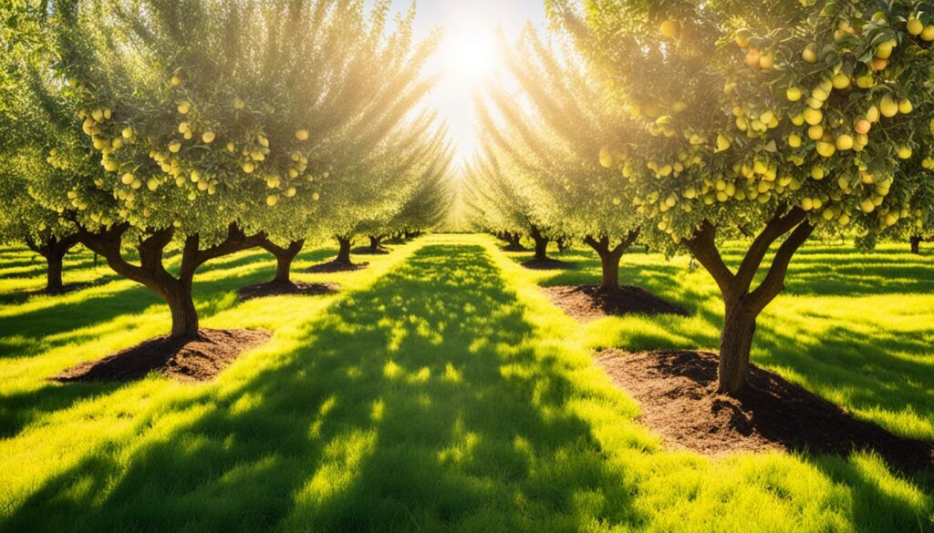 sunlight requirements for fruit trees