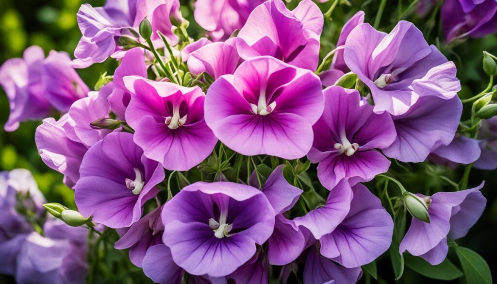 sweet pea flowers