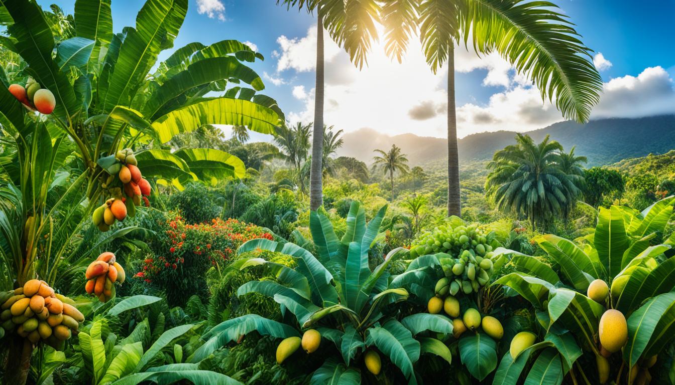 tropical fruit trees