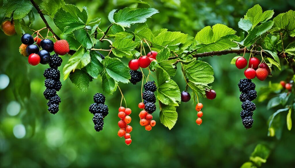 types of forest tree fruits