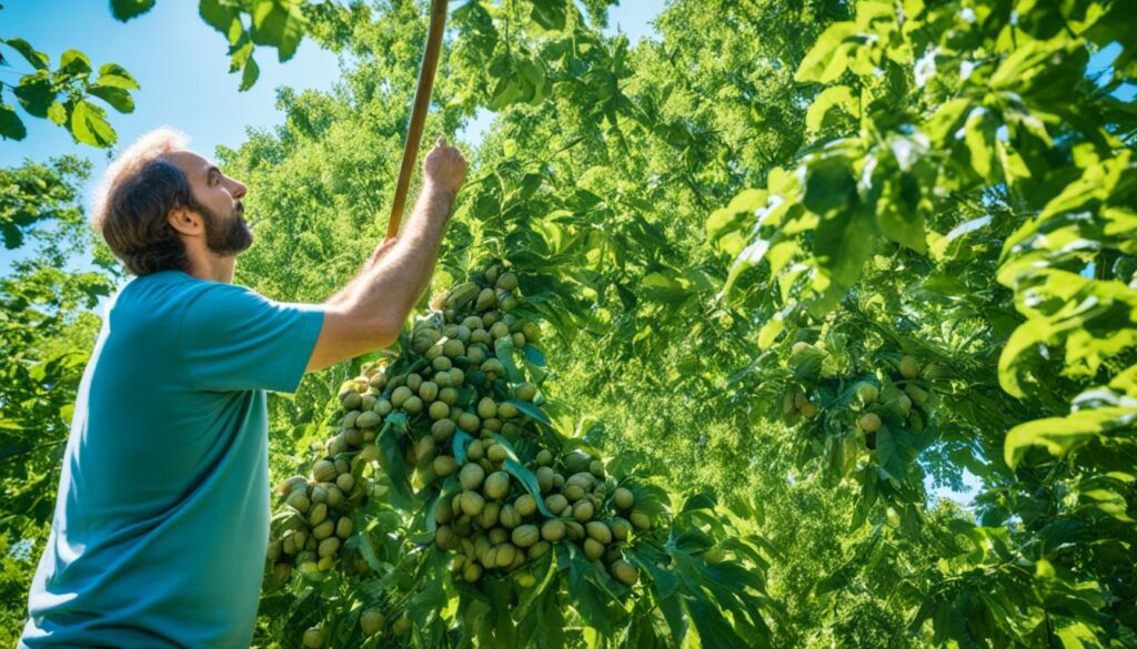 walnut harvesting