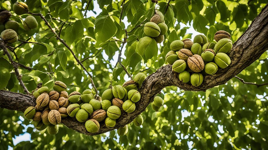 walnuts on a tree