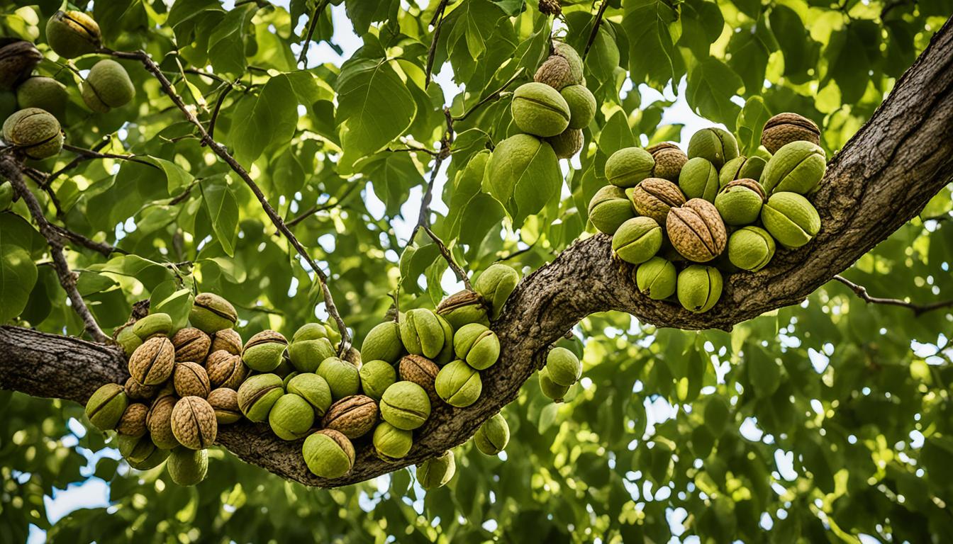 walnuts on a tree