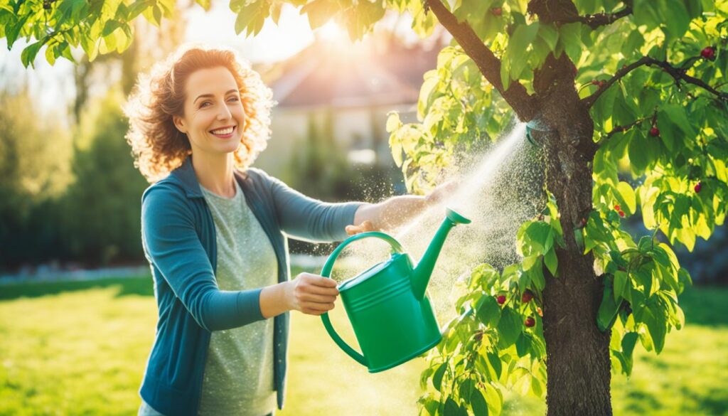 watering cherry trees