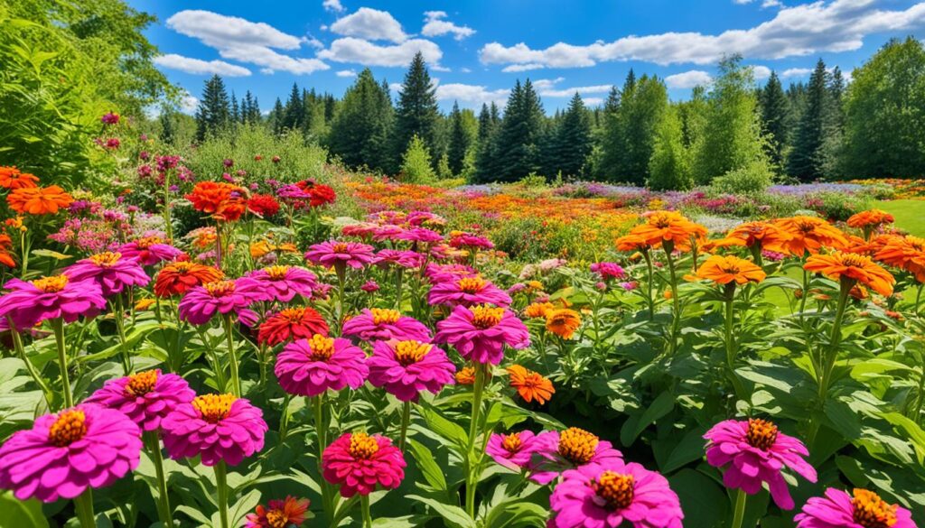 zinnia butterfly garden